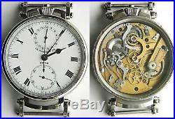 Engraved Wristwatch Cases With Top Sapphire Crystals For Pocket Watch Movements