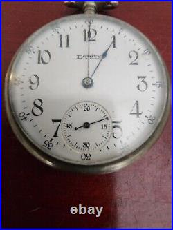 Equity Watch Co Boston 15 Jewels Philadelphia Case Silverode Pocket Watch. Works