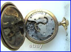 Estate Antique Private Label Gold Filled Hunting Case Pendant Watch C3988