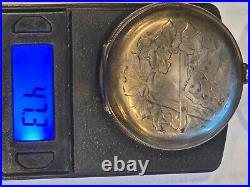 Etched Antique COIN SILVER Waltham Pocket Watch Case Serial 83262 Full Hunter