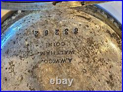 Etched Antique COIN SILVER Waltham Pocket Watch Case Serial 83262 Full Hunter