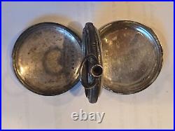 Etched Antique COIN SILVER Waltham Pocket Watch Case Serial 83262 Full Hunter