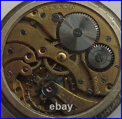 Eterna Pocket Watch open case silver case 46,5 mm.in diameter