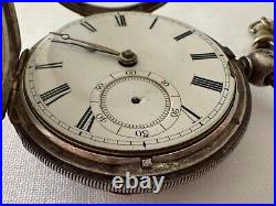 European Verge Fussee key winding hunting case Silver pocket watch, circa 1820