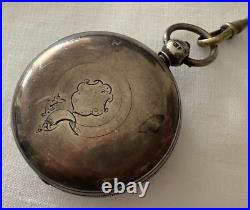 European Verge Fussee key winding hunting case Silver pocket watch, circa 1820