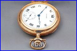Exc+5 Antique Waltham 1915 14K Gold 7J Hunter Case Pocket Watch 72gr. 12S