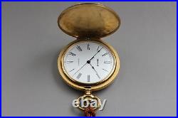 Exc+5 TISSOT Pocket Watch White Dial Gold Case Swiss Made Qz From JAPAN Y334