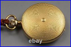 Exc+5 TISSOT Pocket Watch White Dial Gold Case Swiss Made Qz From JAPAN Y334