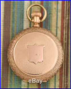 Excellent 1888 TRIPLE MARKED Waltham 14K SOLID GOLD Hunting Case Pocketwatch