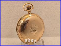 Excellent Waltham Gold Pocket Watch Ornate Case GF 17jewels Running made in 1909