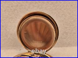 Excellent Waltham Gold Pocket Watch Ornate Case GF 17jewels Running made in 1909