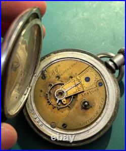 Excellent early Waltham pocket watch with 4 Ounce Coin silver Case Fair