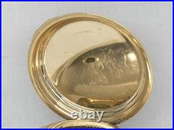 Exquisite 1881 Antique 18s Elgin Drum Case 14k Gold Fill Keywind Watch, Running