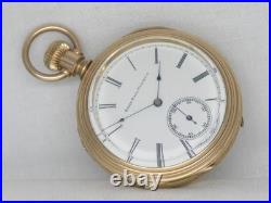 Exquisite 1888 Antique 16s Elgin Drum Case Open Face Grade 104 Watch, Serviced