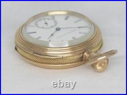 Exquisite 1888 Antique 16s Elgin Drum Case Open Face Grade 104 Watch, Serviced