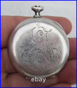 Extra Rare Masonic. 900 Privilege Pocket Watch Silver Case, Only Case, Good Cond