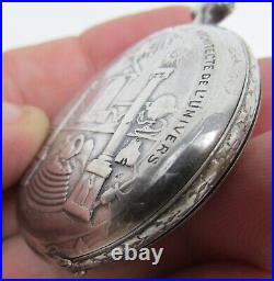 Extra Rare Masonic. 900 Privilege Pocket Watch Silver Case, Only Case, Good Cond