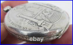 Extra Rare Masonic. 900 Privilege Pocket Watch Silver Case, Only Case, Good Cond