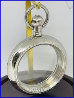 FINALLY Stainless Steel Size 18S Railroad Display Pocket Watch Lever Set Case