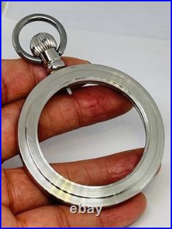 FINALLY Stainless Steel Size 18S Railroad Display Pocket Watch Lever Set Case