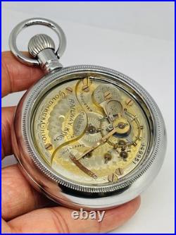 FINALLY Stainless Steel Size 18S Railroad Display Pocket Watch Lever Set Case