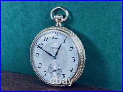 FINE 1922 ELGIN 14K YELLOW GOLDf POCKET WATCH Keeps Time FANCY CASE & DIAL