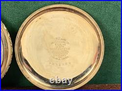 FINE 1922 ELGIN 14K YELLOW GOLDf POCKET WATCH Keeps Time FANCY CASE & DIAL