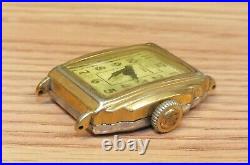 FOR PARTS/REPAIR Vintage New Haven 7 Jewel Stainless Steel Watch Case READ
