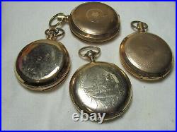 FOUR-16 Size Hunter Pocket Watch cases for Refinning or reuse/as is/no return