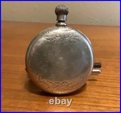 Fahys Coin Silver Engraved Pocket Watch Case 16s Full Hunter Key Wind Cuvette