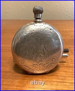 Fahys Coin Silver Engraved Pocket Watch Case 16s Full Hunter Key Wind Cuvette