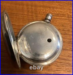 Fahys Coin Silver Engraved Pocket Watch Case 16s Full Hunter Key Wind Cuvette