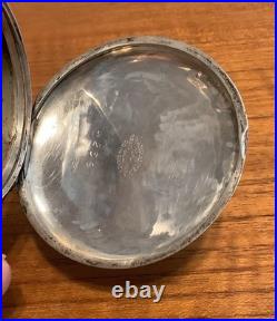 Fahys Coin Silver Engraved Pocket Watch Case 16s Full Hunter Key Wind Cuvette