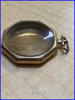 Fahys Montauk Gold Filled Pocket Watch Case Only 23g Octagon Fancy Shaped Case