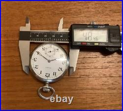 Fama Swiss 15j Swiss Pocket Watch Open Face Arabic Numerals 48mm Dia