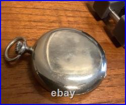 Fama Swiss 15j Swiss Pocket Watch Open Face Arabic Numerals 48mm Dia