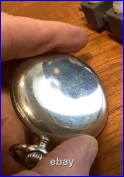 Fama Swiss 15j Swiss Pocket Watch Open Face Arabic Numerals 48mm Dia