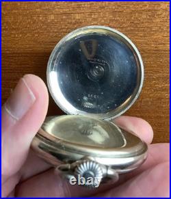 Fama Swiss 15j Swiss Pocket Watch Open Face Arabic Numerals 48mm Dia