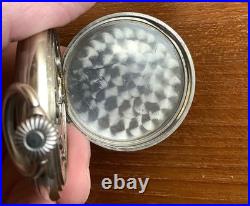 Fama Swiss 15j Swiss Pocket Watch Open Face Arabic Numerals 48mm Dia