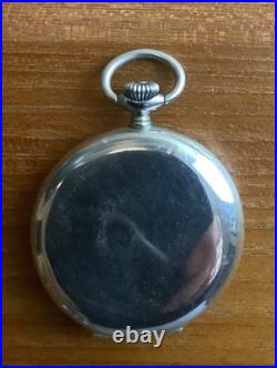 Fama Swiss 15j Swiss Pocket Watch Open Face Arabic Numerals 48mm Dia