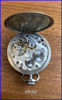 Fama Swiss 15j Swiss Pocket Watch Open Face Arabic Numerals 48mm Dia