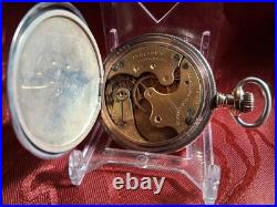 Fancy Dial Sterling Silver & Multi Color Gold Hunter Case Elgin Pocket Watch