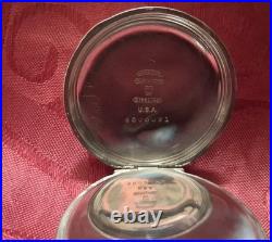 Fancy Dial Sterling Silver & Multi Color Gold Hunter Case Elgin Pocket Watch