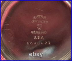 Fancy Dial Sterling Silver & Multi Color Gold Hunter Case Elgin Pocket Watch