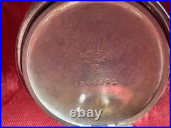 Fancy Dial Sterling Silver & Multi Color Gold Hunter Case Elgin Pocket Watch