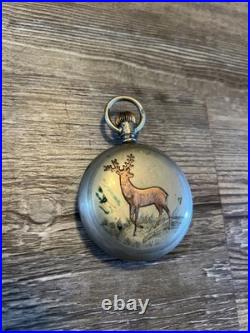 Fayhs Coin Silver Pocket Watch Hunter Case
