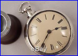 Fine Verge Fusee Silver Pair Case by G. Nelson, London, Excellent Condition