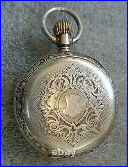 Fine antique Swiss Archimede pocket watch in sterling silver case runs