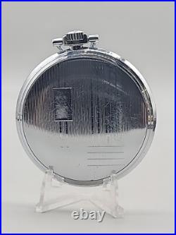Finesse 15 Rubis Vintage Wind Pocket Watch Swiss Antimagnetic Rate Silver Plated