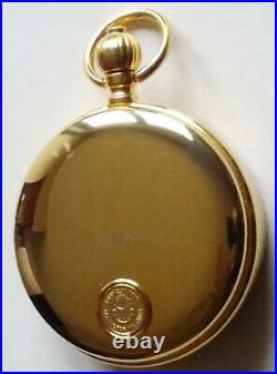 Franklin Mint 1921 Morgan Silver Pocket Watch w Glass & Cherry Wood Case